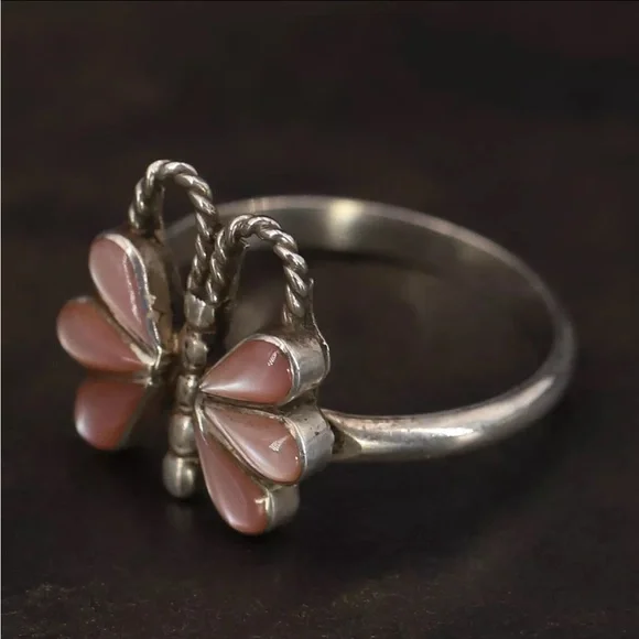 ZUNI Silver Butterfly Ring - Picture 2 of 5